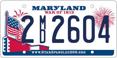 MD license plate 2MD2604