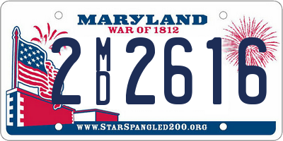 MD license plate 2MD2616