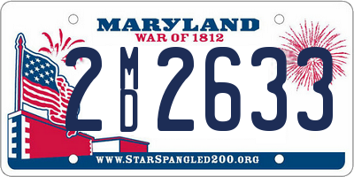 MD license plate 2MD2633