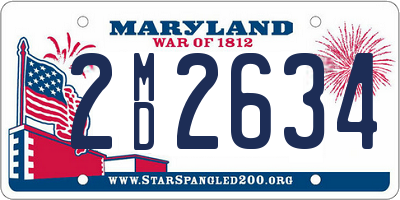 MD license plate 2MD2634