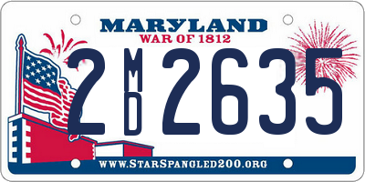 MD license plate 2MD2635