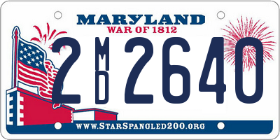 MD license plate 2MD2640