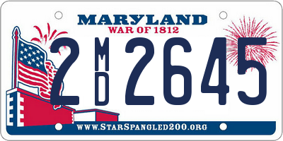 MD license plate 2MD2645