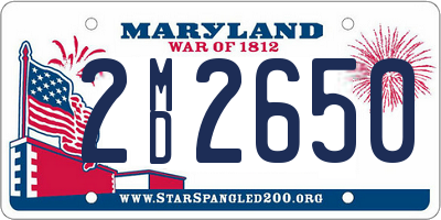 MD license plate 2MD2650