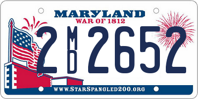 MD license plate 2MD2652