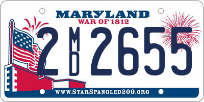 MD license plate 2MD2655