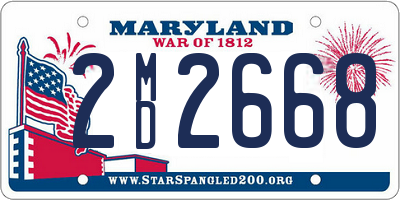 MD license plate 2MD2668