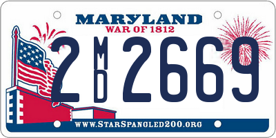 MD license plate 2MD2669