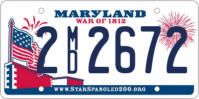 MD license plate 2MD2672