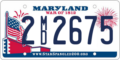 MD license plate 2MD2675