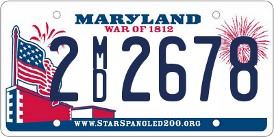 MD license plate 2MD2678