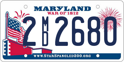 MD license plate 2MD2680