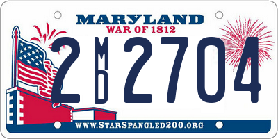 MD license plate 2MD2704