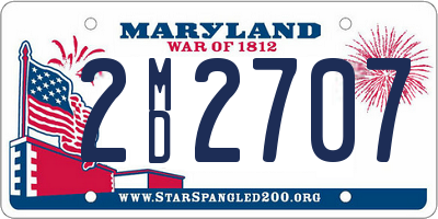 MD license plate 2MD2707