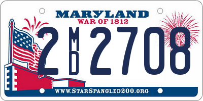 MD license plate 2MD2708