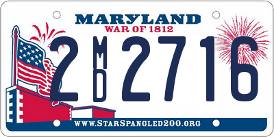 MD license plate 2MD2716