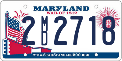 MD license plate 2MD2718