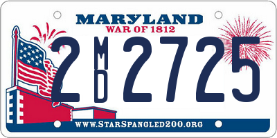 MD license plate 2MD2725