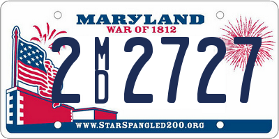 MD license plate 2MD2727