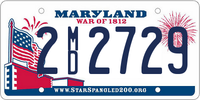 MD license plate 2MD2729