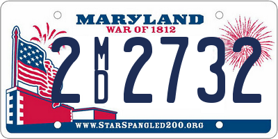 MD license plate 2MD2732