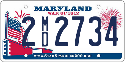 MD license plate 2MD2734