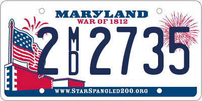 MD license plate 2MD2735