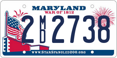 MD license plate 2MD2738