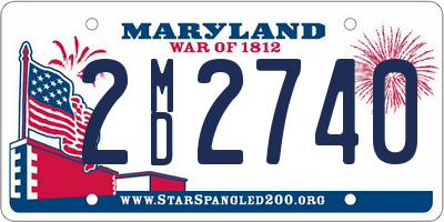 MD license plate 2MD2740