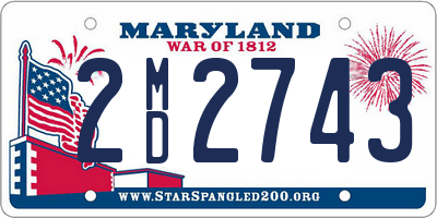 MD license plate 2MD2743