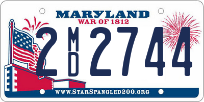 MD license plate 2MD2744