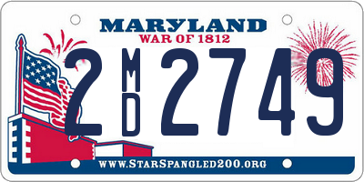 MD license plate 2MD2749