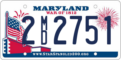 MD license plate 2MD2751