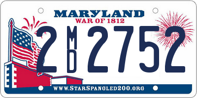 MD license plate 2MD2752