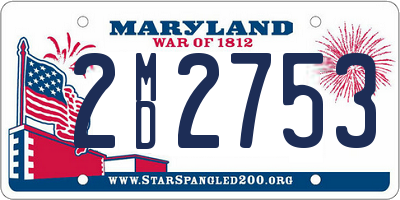 MD license plate 2MD2753