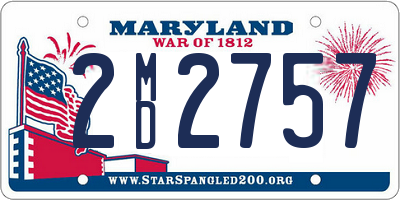 MD license plate 2MD2757