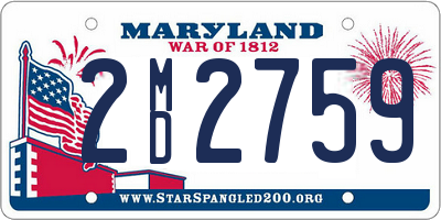 MD license plate 2MD2759