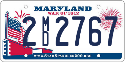 MD license plate 2MD2767