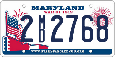 MD license plate 2MD2768
