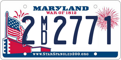 MD license plate 2MD2771