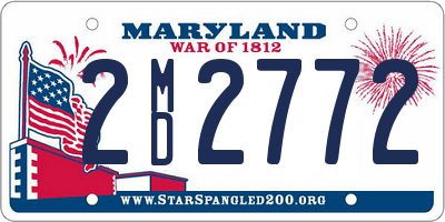 MD license plate 2MD2772