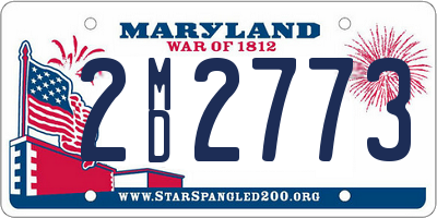 MD license plate 2MD2773