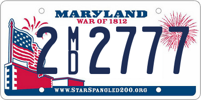 MD license plate 2MD2777