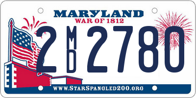 MD license plate 2MD2780