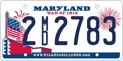 MD license plate 2MD2783