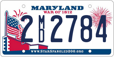 MD license plate 2MD2784