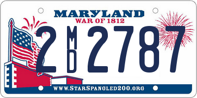 MD license plate 2MD2787