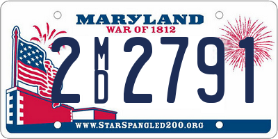 MD license plate 2MD2791