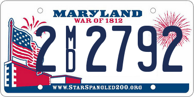 MD license plate 2MD2792