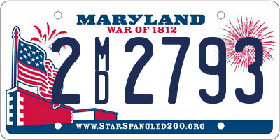 MD license plate 2MD2793